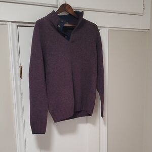 Jos. A. Bank Purple Zip Up Sweater Knit Style